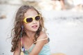cute little girl on a beach