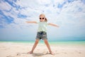 Cute little girl at beach Royalty Free Stock Photo
