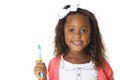 Cute Little Girl Brushing her teeth Royalty Free Stock Photo