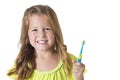 Cute Little Girl Brushing her teeth Royalty Free Stock Photo