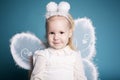 Cute little girl with butterfly costume Royalty Free Stock Photo