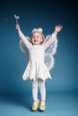 Cute little girl with butterfly costume Royalty Free Stock Photo