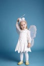 Cute little girl with butterfly costume Royalty Free Stock Photo