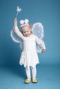 Cute little girl with butterfly costume Royalty Free Stock Photo