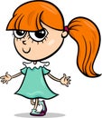 Cute little girl cartoon illustration Royalty Free Stock Photo