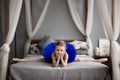 Little girl dreams of becoming a ballerina. Royalty Free Stock Photo