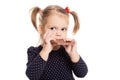 Cute little girl eating chocolate Royalty Free Stock Photo