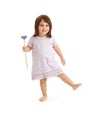 Cute little girl with flower Royalty Free Stock Photo