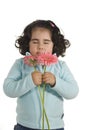 Cute little girl with flower