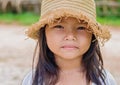 Cute little girl and hat