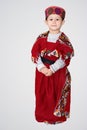 Cute little girl in Himachali traditional dress Royalty Free Stock Photo