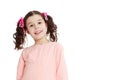 Beautiful little girl in a pink dress. Royalty Free Stock Photo