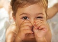 Cute Little girl making funny face Royalty Free Stock Photo