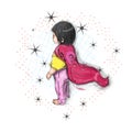 Cute little girl pink miracle Royalty Free Stock Photo