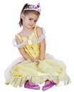 Cute Little Girl with Princess Dress On