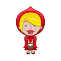 A cute little girl. Red Riding Hood fairy tale. Royalty Free Stock Photo