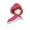 A cute little girl. Red Riding Hood fairy tale.