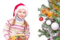 Cute little girl in Santa's hat