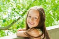 Cute little girl shone with happiness Royalty Free Stock Photo