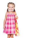 Cute little girl with shopping bag Royalty Free Stock Photo