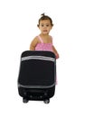 Cute little girl with suitcase Royalty Free Stock Photo