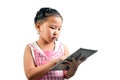 Cute Little Girl Using Technology Royalty Free Stock Photo