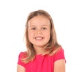 Cute little girl on white background