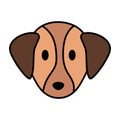 Cute little head dog mascot