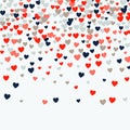 Cute little hearts background, different size and colors, random order, bright bold colors Royalty Free Stock Photo