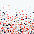 Cute little hearts background, different size and colors, random order, bright bold colors Royalty Free Stock Photo