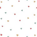 Cute Little Hearts Background. Seamless Pattern with hearts.