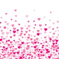 Cute little hearts background, random order, different size and colors