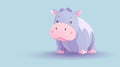 Cute little hippopotamus - Generative AI, AI generated