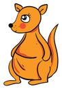 Cute little kangaroo, illustration, vector