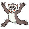 Cute little loris cartoon running