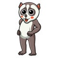 Cute little loris cartoon standing