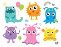 Cute Little Monsters Vector Illustration Royalty Free Stock Photo
