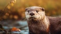 Lively Otter In Soft Light: Nature-inspired Imagery With Historical Reproductions