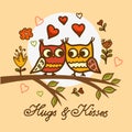 Cute little owls pattern