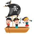 Cute Little Pirate Children Posing
