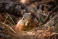 Cute little red squirel - AI Generated Royalty Free Stock Photo