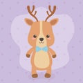 Cute and little reindeer character