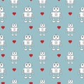 Cute Little Robots Pattern