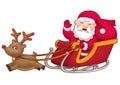 Cute little Santa sleight Royalty Free Stock Photo