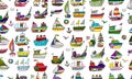 Cute little ships, seamless pattern for your design