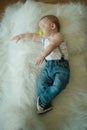 Cute little sleeping boy Royalty Free Stock Photo