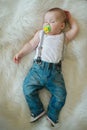 Cute little sleeping boy Royalty Free Stock Photo