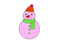 A cute little snowman.