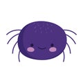 Cute little spider arachnid cartoon isolated icon