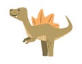 Cute little spinosaurus wild character Royalty Free Stock Photo